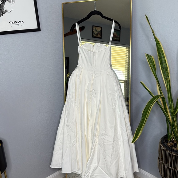 HOUSE OF CB 'Audrey' White Strapless Midi Sundress NWOT - Picture 8 of 9